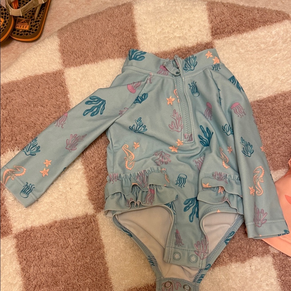 baby Long-Sleeve One-Piece and two piece swim suits